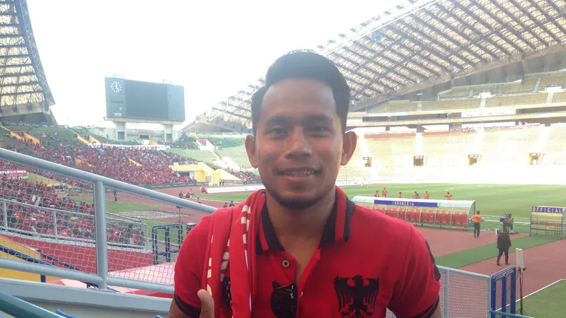 Andik Vermansyah mendukung langsung perjuangan Timnas Indonesia U-22 saat bertemu Kamboja