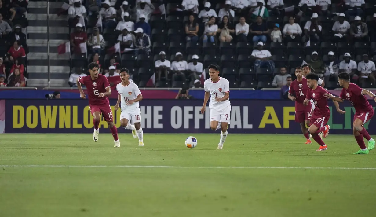 Gol kemenangan Qatar dicetak oleh Khaled Ali dan Ahmed Al Rawi. (Dok. PSSI)