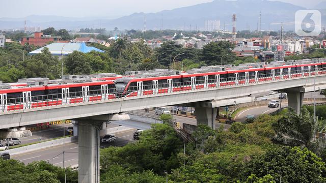 Progres Pembangunan Kereta LRT Jabodebek