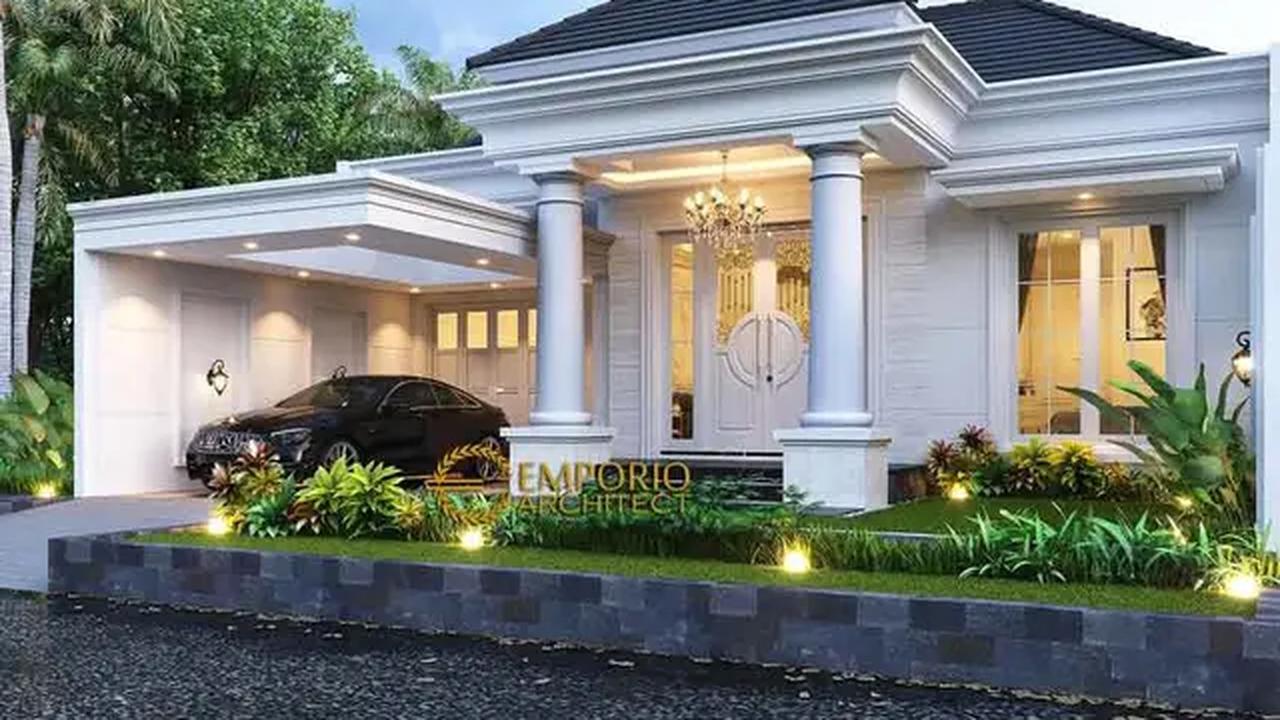 Rumah Atap Limas Pilar Dekoratif