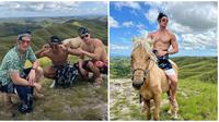 Verrell tampil memesona saat tunggangi kuda di Sumba. (Sumber: Instagram/bramastavrl)