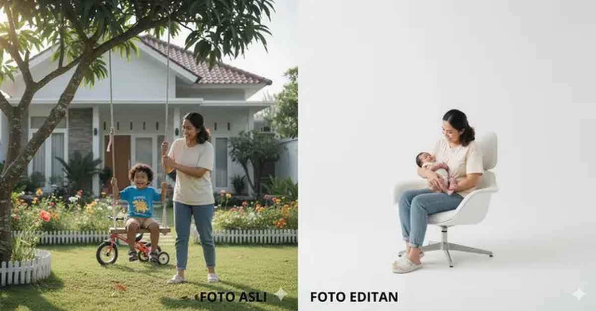 7 Prompt Gemini AI Viral Edit Foto Ibu dan Anak yang Masih Kecil ala Photoshoot