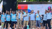 Sekretaris Jenderal (Sekjen) Partai Gerindra Ahmad Muzani menghadiri kampanye akbar Prabowo-Gibran di dua titik di wilayah Kabupaten Brebes dan Kabupaten Tegal pada Kamis (8/7/2024). (Dok. Istimewa)