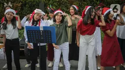 Dinas Pariwisata dan Ekonomi Kreatif (Disparekraf) Provinsi DKI Jakarta menyelenggarakan acara Kidung Natal (Christmas Carol) pada 21-22 Desember 2023. (Liputan6.com/Angga Yuniar)