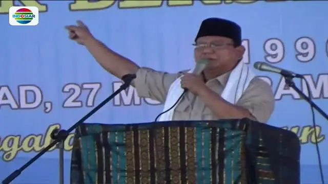 Calon presiden nomor urut 1, Prabowo Subianto kunjungi Pondok Pesantren Asyafi’iyah , Sukabumi, Jawa Barat.