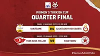 Link Live Streaming Babak Perempat Final Women’s Turkish Cup Di Vidio, 12-13 Januari 2022. (Sumber : dok. vidio.com)