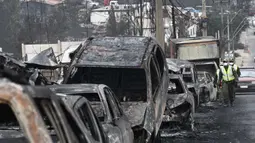 Warga Chile pada hari Minggu (4/2/2024) mengkhawatirkan peningkatan jumlah korban tewas akibat kebakaran hutan. (RODRIGO ARANGUA/AFP)