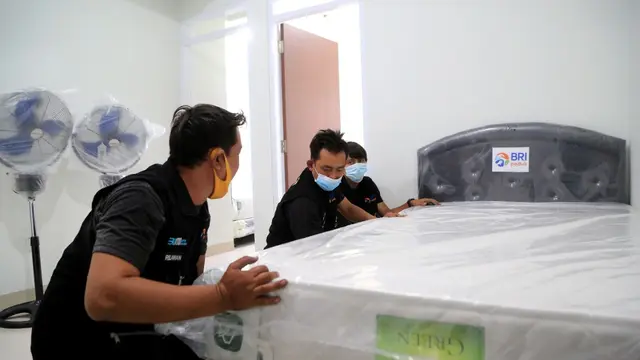BRI Salurkan 1.000 Tempat Tidur untuk Rusun Isolasi COVID-19 di Pasar Rumput