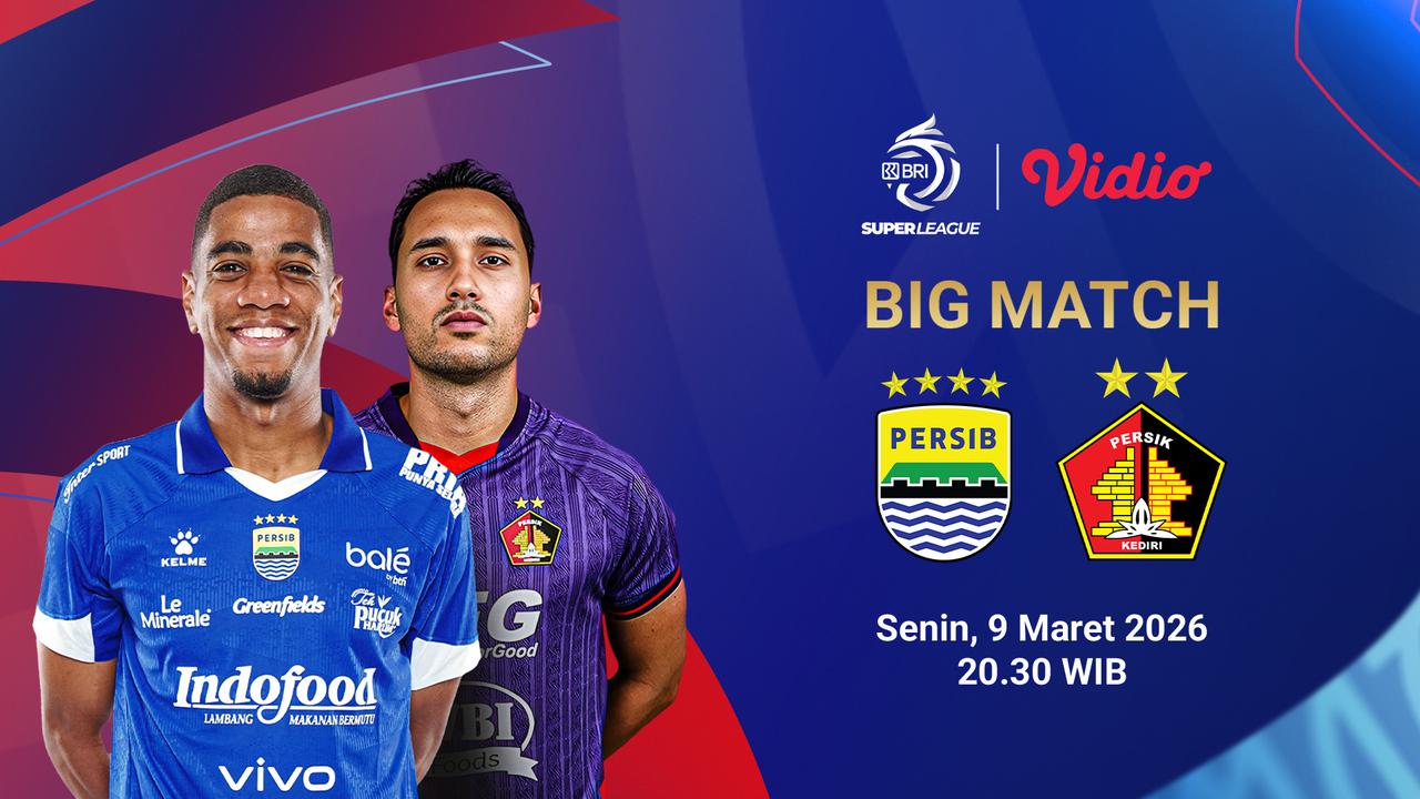 Live Streaming BRI Super League 2025/26 Persib Bandung vs Persik Kediri, Eksklusif di Vidio