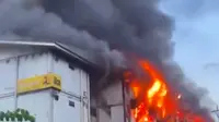 Salah satu bagian dari Hunian Pekerja Konstruksi Ibu Kota Nusantara (IKN) yang mengalami kebakaran. (Istimewa)
