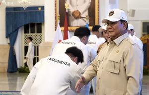 Presiden Republik Indonesia Prabowo Subianto resmi memberangkatkan kontingen Indonesia menuju SEA Games ke-33 di Thailand (YouTube Sekretariat Presiden)