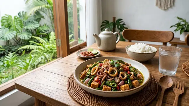 Resep Oseng Cumi Tempe Cabe Ijo yang Gurih Pedas Nagih