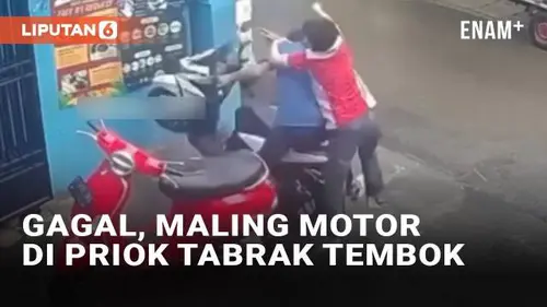 VIDEO: Detik-Detik Maling Motor di Priok Gagal Kabur, TaDetik-Detik Maling Motor di Priok Gagal Kabur, Tabrak Tembok Hingga Digagalkan Warga