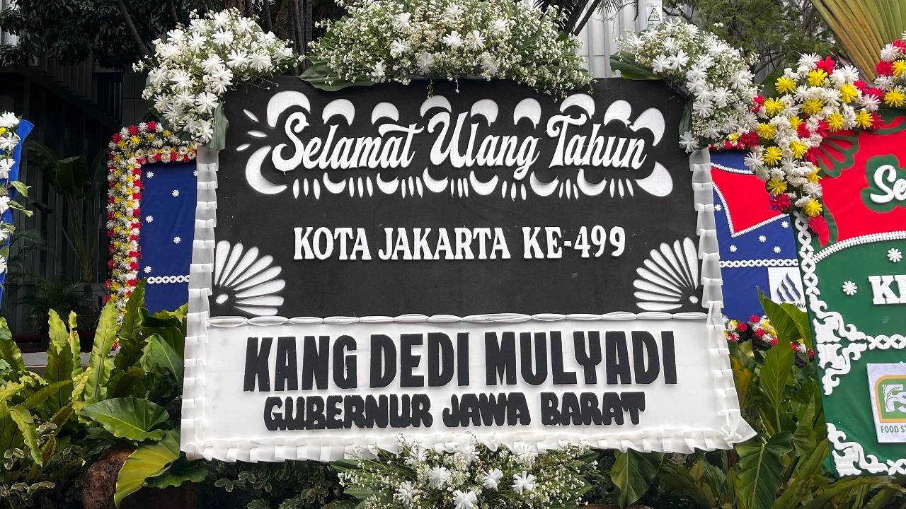 Pemprov DKI Buka Suara usai KDM Kirim Karangan Bunga Hitam Putih di HUT ke-499 Jakarta