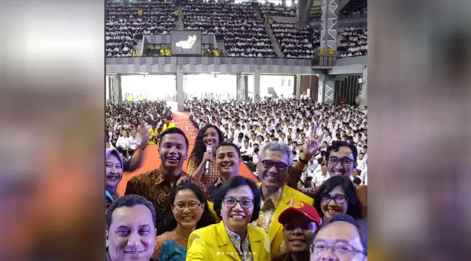 Menteri Keuangan Sri Mulyani berbagi pengalaman dengan mahasiswa baru UI. (Doc: Instagram)