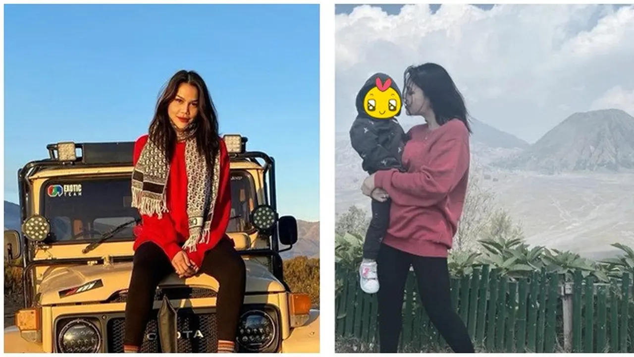 7 Potret DJ Katty Butterfly dan Anak Liburan ke Gunung Bromo, Mengaku Kagum