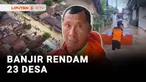 Imbas hujan deras, sebanyak 5.000 rumah di 23 desa di 6 kecamatan di Kudus, Jawa Tengah, terendam banjir. Dapur umum pun disiagakan di sejumlah titik.