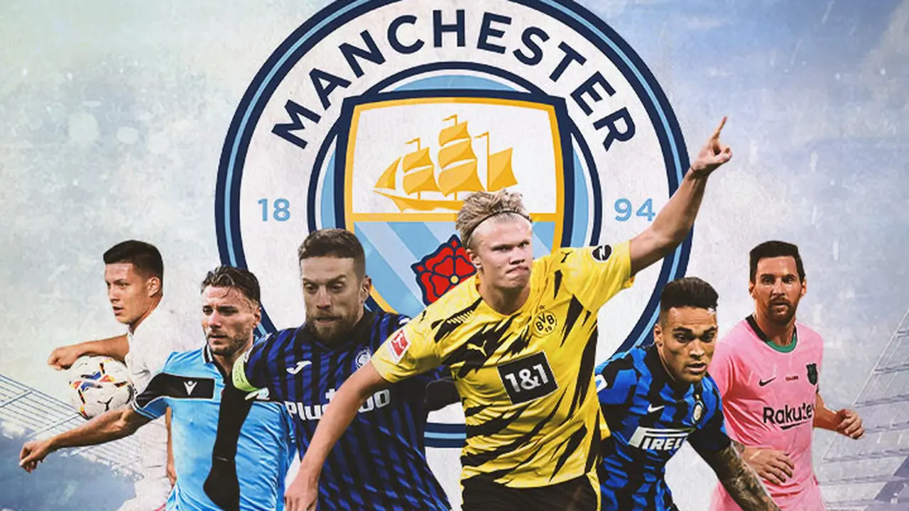 Manchester City - Luka Jovic, Ciro Immobile, Alejandro Gomez, Erling Haaland, Lautaro Martinez, Lionel Messi