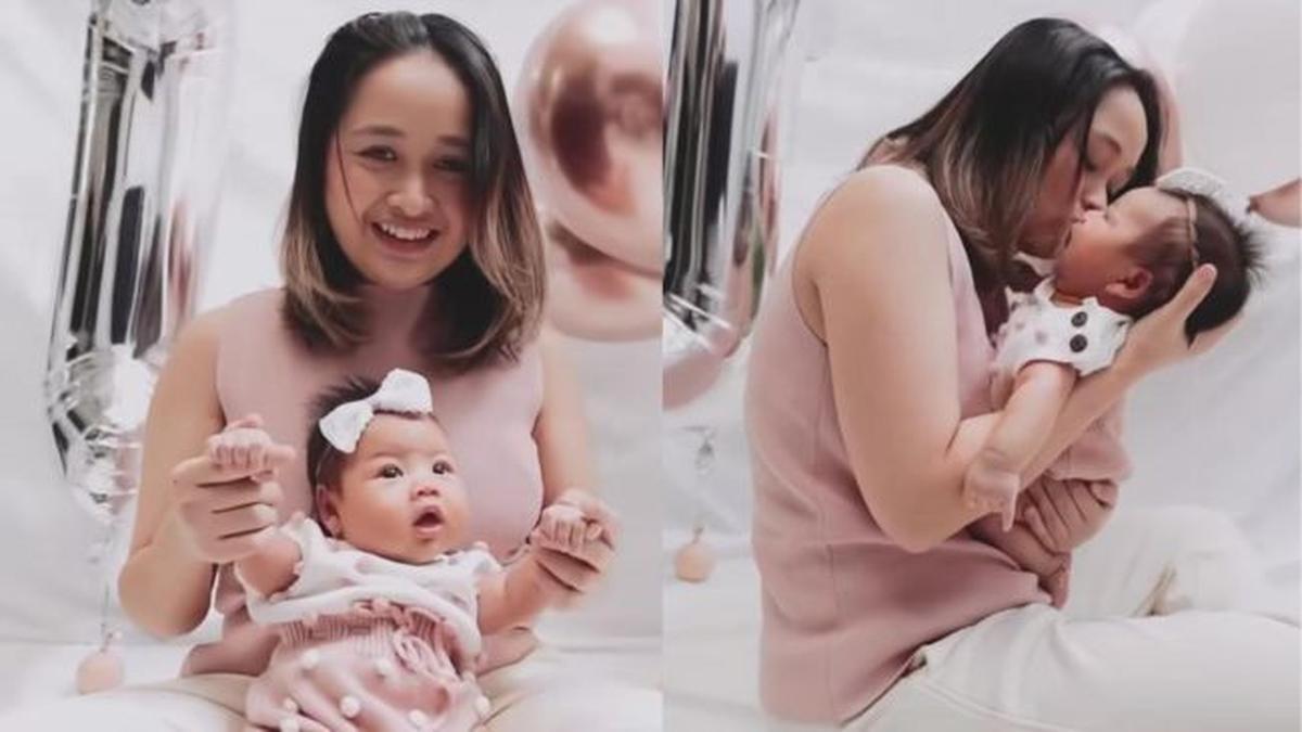 Gritte Agatha Abadikan Pemotretan Sang Putri di Usia 1 Bulan, Imut dan Menggemaskan