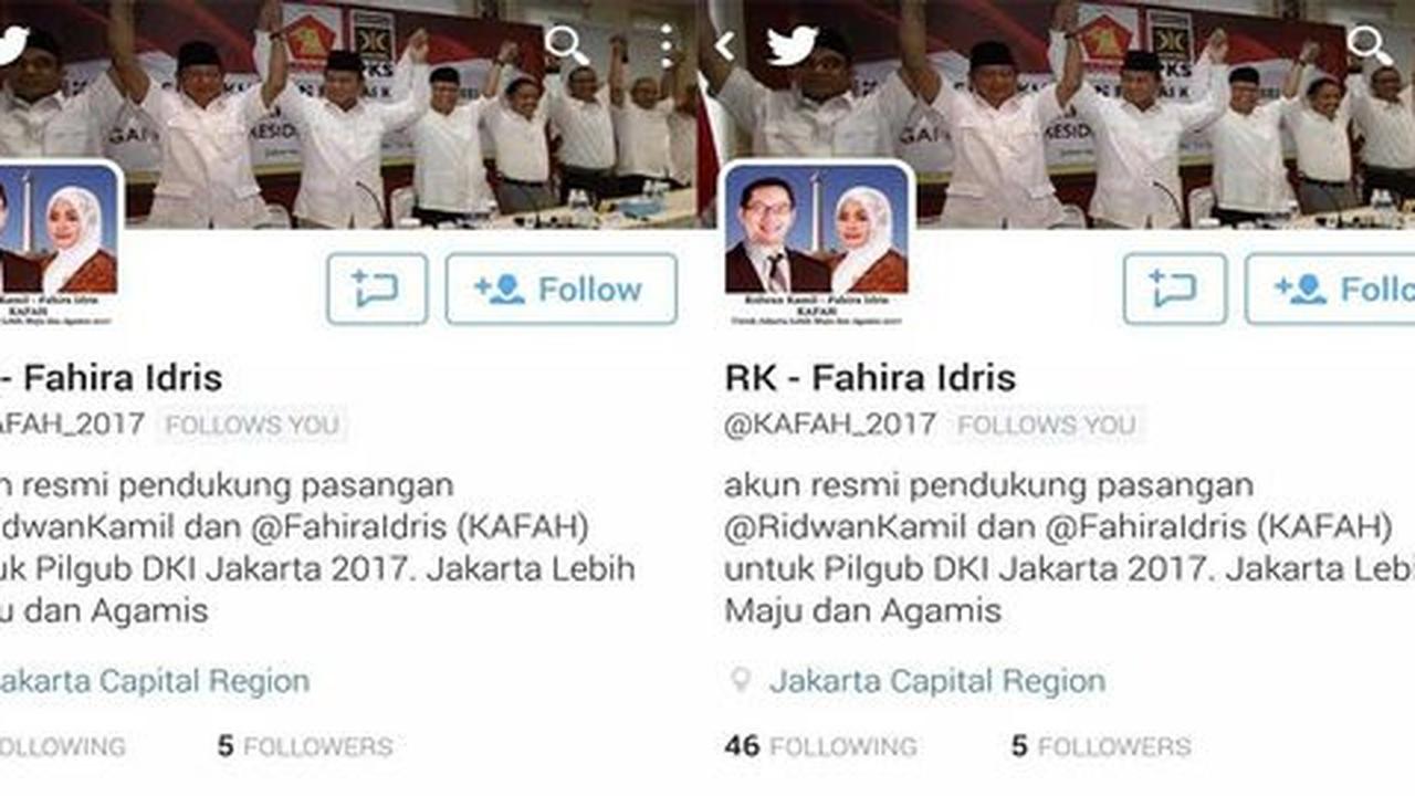 Ridwan Kamil protes akun Twitter yang catut namanya untuk pilgub DKI