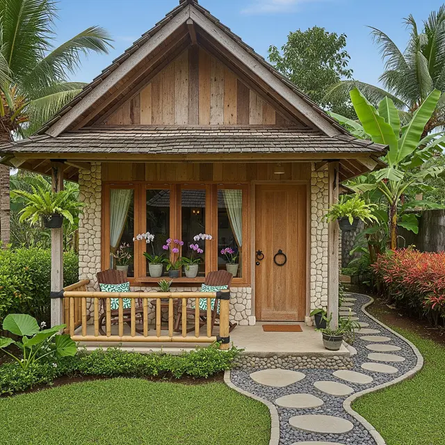 9 Model Rumah Mungil Tapi Penuh Kesan Elegan dengan Material Alami, Hunian Idaman