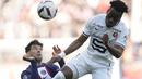 PSG secara mengejutkan dipaksa menyerah dengan skor 0-2 dari Rennes. (AP Photo/Christophe Ena)