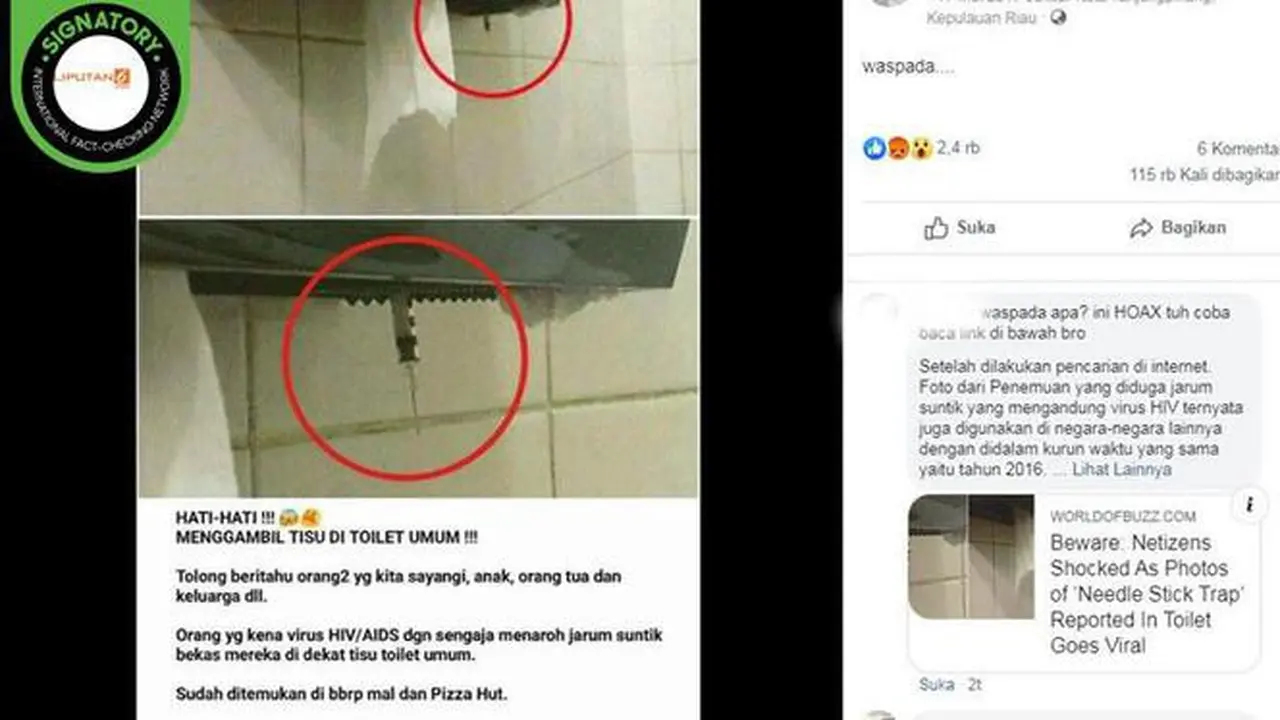 [Cek Fakta] Gambar Tangkapan Layar Foto Jarum Suntik