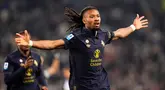 Khephren Thuram bermain luar biasa saat membawa Juventus mengandaskan Hellas Verona dengan skor 2-0 dalam laga giornata 27 Serie A 2024/2025 nan digelar di Allianz Stadium, Selasa (4/3/2025). (Fabio Ferrari/LaPresse via AP)