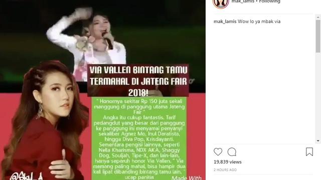 Via Vallen (Foto: Instagram/@mak_lamis)