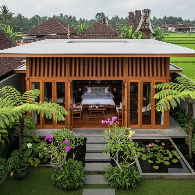 Inspirasi Rumah Atap Datar Model Pendopo di Desa