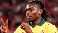 Penyerang AC Milan, Rafael Leao, berhasil mencetak satu gol dan satu assist saat timnya meraih kemenangan 4-2 atas Liverpool pada laga pramusim di&nbsp;Kai Tak Sports Park, Hong Kong, Sabtu (26/7/2025) sore WIB. (dok. AC Milan)