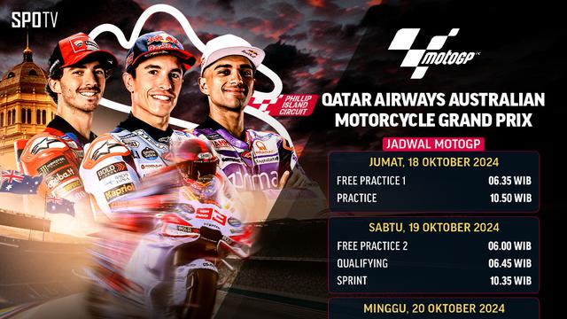 Jadwal MotoGP 2024 Round 17 - Qatar Airways Motorcycle Grand Prix di Vidio