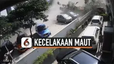 Detik-detik mengerikan mobil VW terjatuh dari atas fly over dan menimpa warga serta mobil yang parkir di bawahnya. Satu orang tewas, 6 terluka akibat tertimpa mobil.