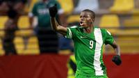 Pemain Nigeria, Victor Osimhen melakukan selebrasi setelah mencetak gol ke gawang Mali pada laga final Piala Dunia U-17 2015 di Sausalito Stadium, Vina del Mar, Chile, 8 November 2015. (AFP/Photosport/Marcelo Hernandez)