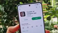Aplikasi Threads dari Instagram kini telah tersedia dan bisa diunduh di Google Play Store. (Liputan6.com/Agustinus M. Damar)
