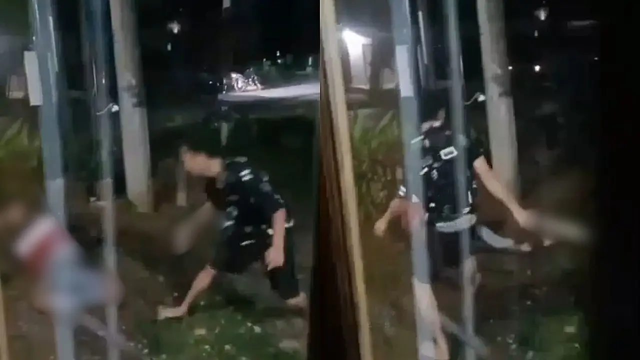 Tangkapan layar video viral pria di Lampung membacok seorang ojol karena mengira korban merupakan kekasih baru mantan pacarnya. (Liputan6.com/Istimewa).