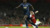 2. Paul Pogba – Mencetak 8 gol dari 9 laga adalah raihan terbaik Paul Pogba sejak kedatangan Solksjaer. Komunikasi dan hubungan yang baik dengan Solksjaer membuat Pogba mampu tampil impresif. (AFP/Ian Kington)