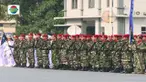 Parade dan devile pasukan atraksi karate dan pencak silat memeriahkan puncak perayaan ulang tahun tersebut di lapangan Dermaga Kolinlamil.