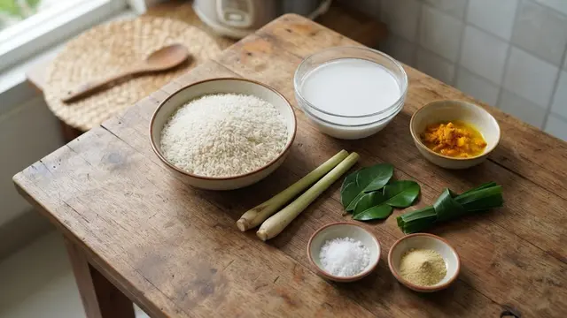 Bahan Nasi Kuning Rice Cooker