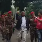 Mantan Ketua PP Pemuda Muhammadiyah, Dahnil Anzar Simanjuntak mendatangi Direktorat Reserse Kriminal Khusus Polda Metro Jaya. (Merdeka.com/Nur Habibie)