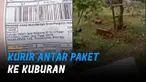 Kurir tersebut bingung paket harus diberikan ke siapa.
