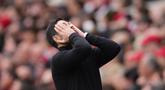 Misi Arsenal mengukuhkan posisi di puncak klasemen Liga Inggris 2025/2026 terjegal Bournemouth pada Sabtu (11/04/2026) waktu setempat. (AP Photo/Dave Shopland)