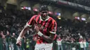 Tammy Abraham membuka keunggulan C Milan melalui golnya pada menit ke-47. (AP Photo/Antonio Calanni)