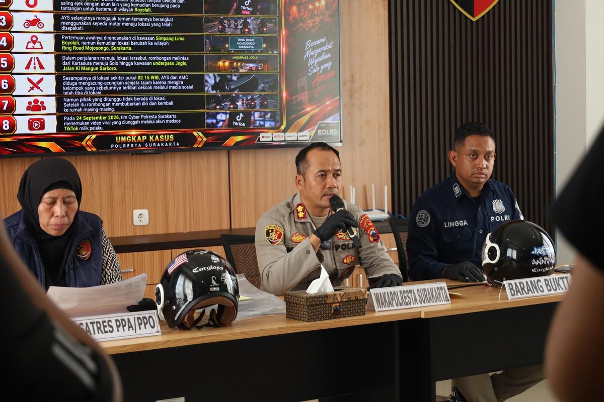 Polisi rilis kasus penangkapan remaja di Underpass Joglo Jalan Ki Mangun Sarkoro. (merdeka.com/arie sunaryo).