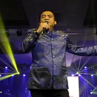 Penyanyi Didi Kempot saat menggelar konser di The Sunan Hotel Solo.(Liputan6.com/Fajar Abrori)