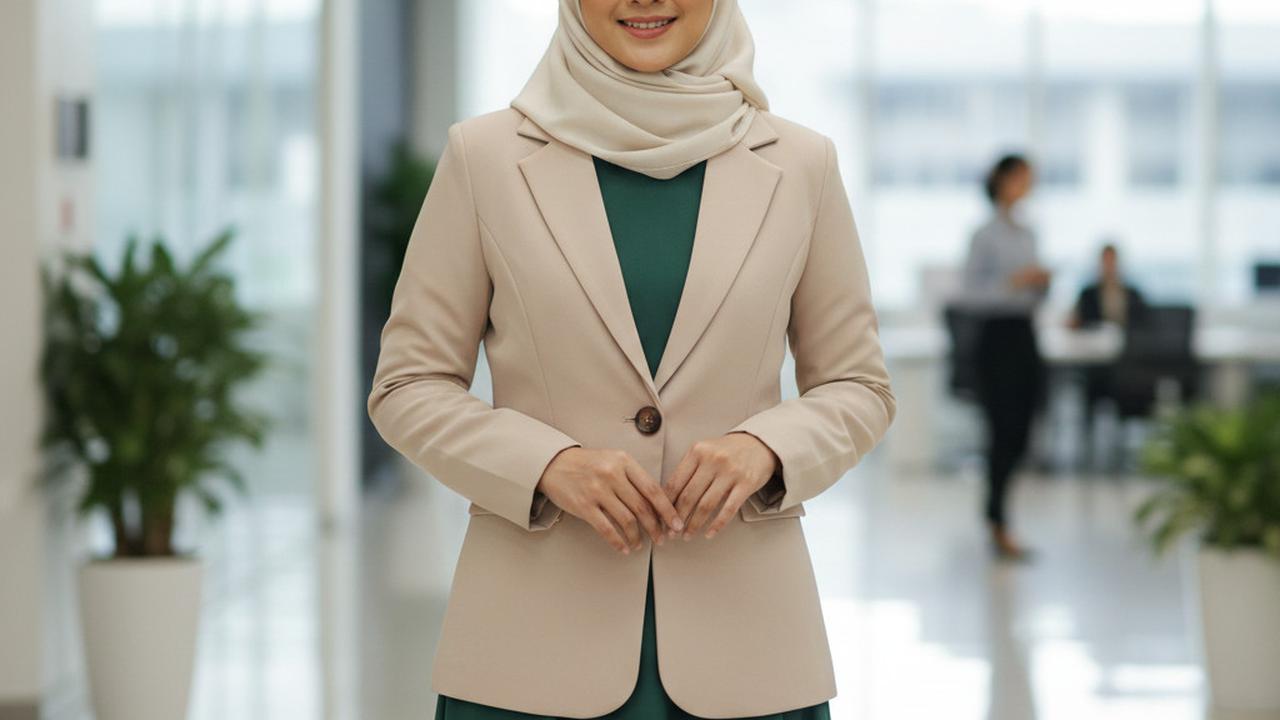 Gamis Blazer Single‑Button