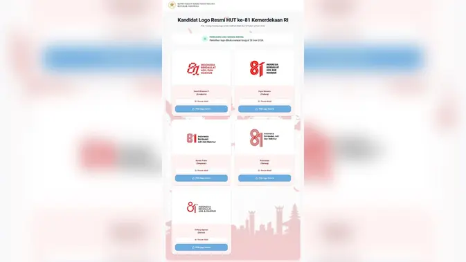Istana: Logo HUT Ke-81 RI Bisa Dipilih Publik Jadi Wujud Demokrasi