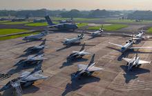 FOTO: Penampakan Pesawat Rafale Falcon 8X dan Airbus A400M di Lanud  Halim