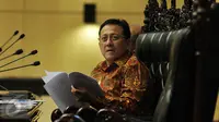 Ketua DPD RI Irman Gusman menjadi pembicara, Jakarta, (24/2). UU Tapera tidak menempatkan pemerintah sebagai pihak yang bertanggung jawab mengelola dana perumahan dan  semangat filosofinya bertolak belakang dengan UU PKP. (Liputan6.com/JohanTallo)