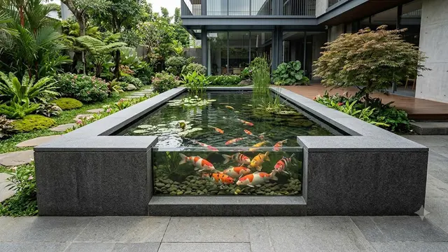 Desain Kolam Ikan dengan Bibir Tinggi agar Aman untuk Balita